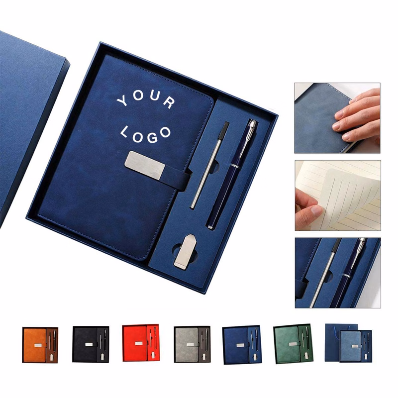 Durable Faux Leather Notebook Set with Smooth Writing