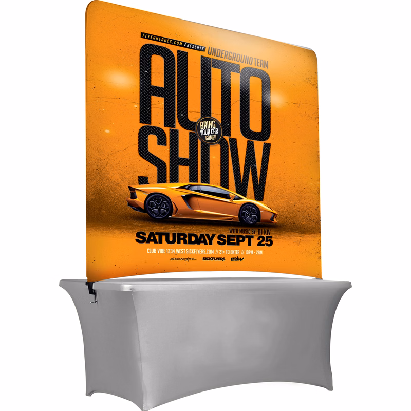 63"x72" Double-Sided Overhead Display