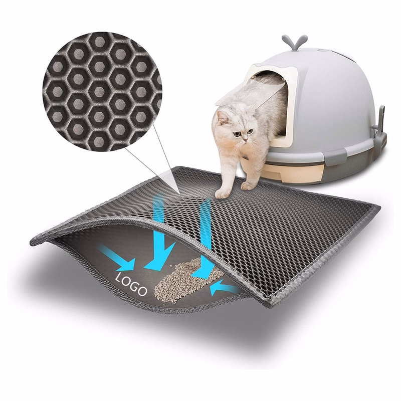 Cat Litter Mat Urine Proof Trapping Mat 23.7x17.8 Inch