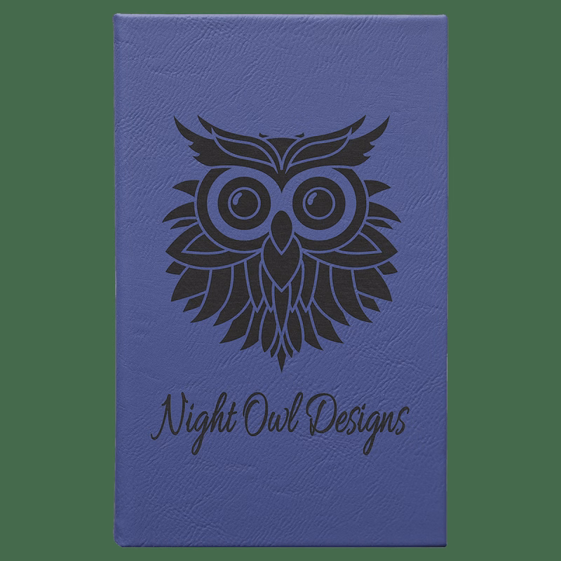 5 1/4" x 8 1/4" Purple Leatherette Sketch Book with Unlined Notepad