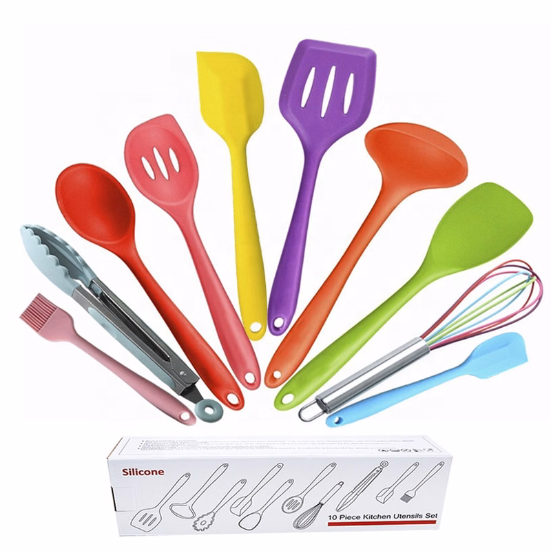 10-Piece Sets Silicone Kitchenware Cooking Utensils