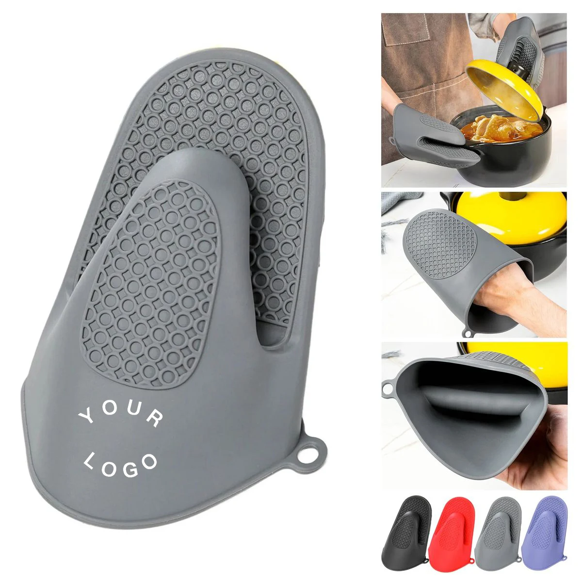 Silicone Non Slip Grip Kitchen Oven Mitt 1