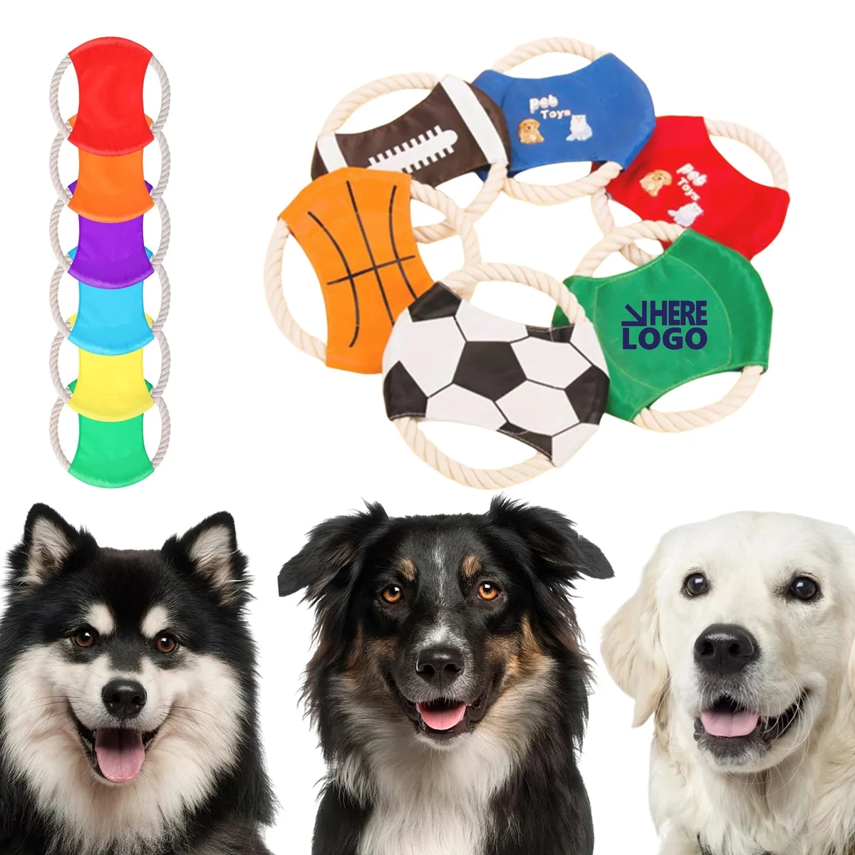 MOQ 100PCS Flying Disc Pet Dog Rope Toys Training Puppy Chew 1