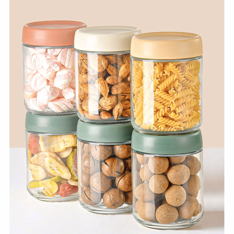 17oz Glass Food Storage Jars with Lids