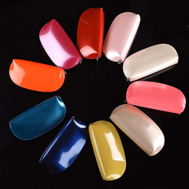 Glossy Cosmetic Makeup Coin Zipper Bag