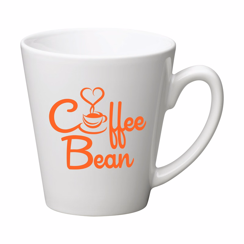 12 oz. White Cafe Latte Mug