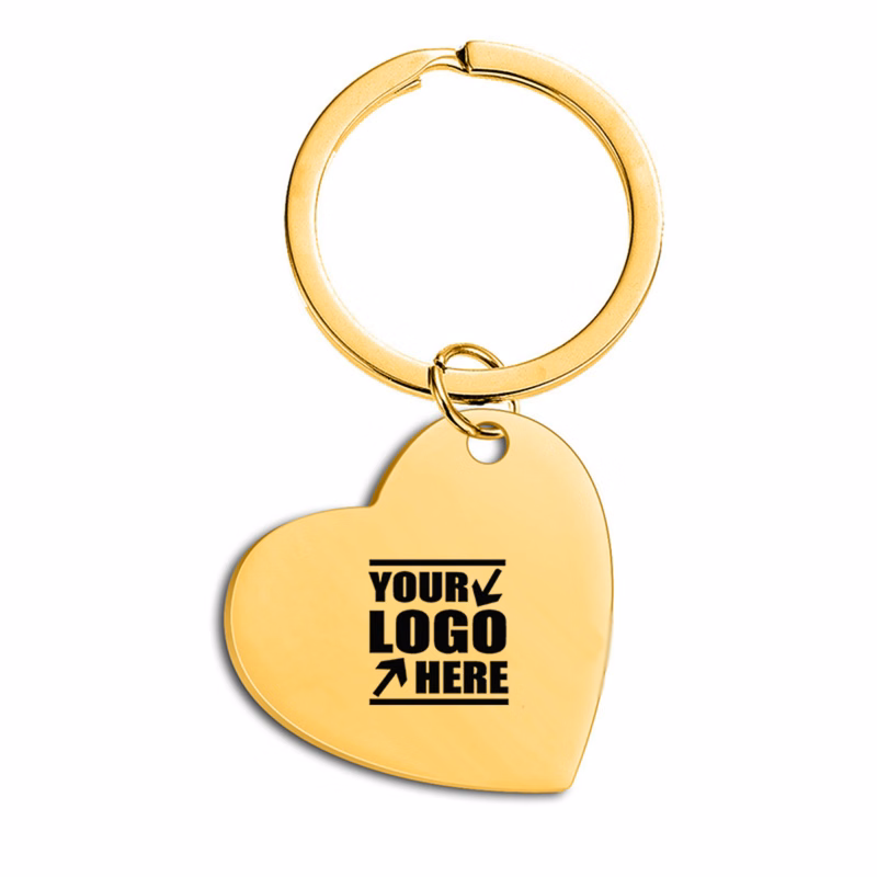 Stainless Steel Heart Shape Key Tag