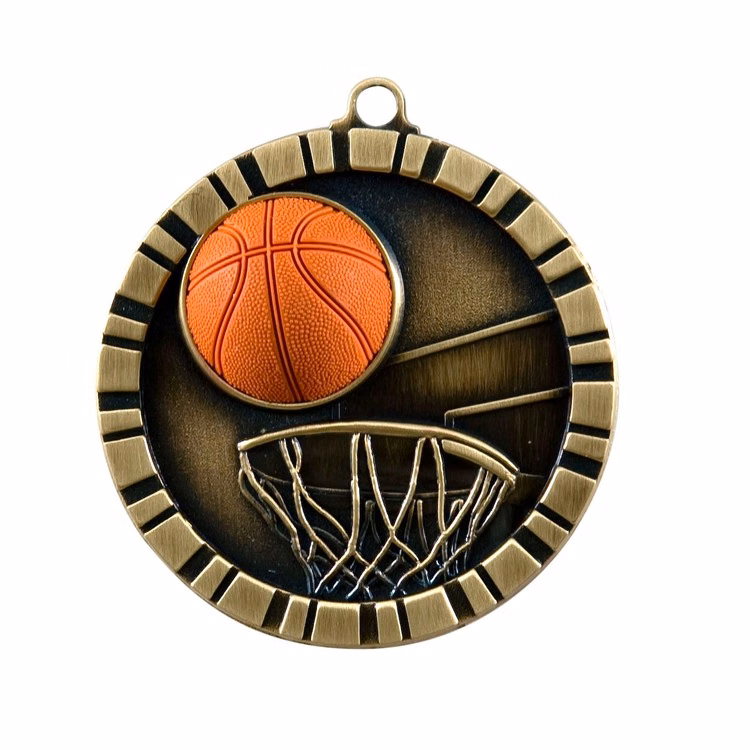 Basketball 3-D Medal, 2"