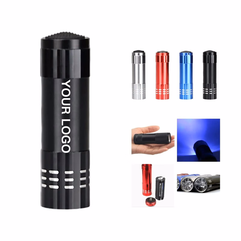 Mini 9 LED Flashlight Pocket Size ABS Body