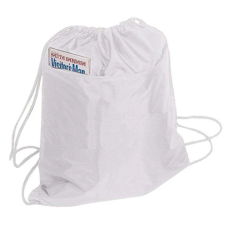Drawstring Tote Bags - White 1