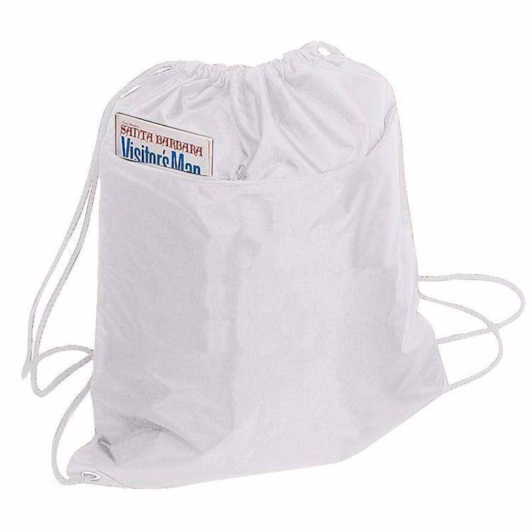 Drawstring Tote Bags - White