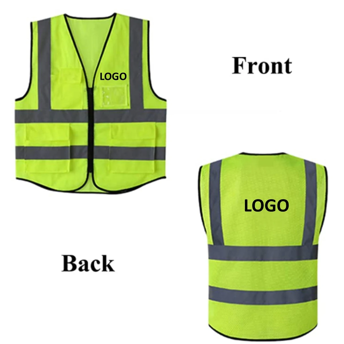 Mesh Multi-Pockets Reflective Safety Vest 1