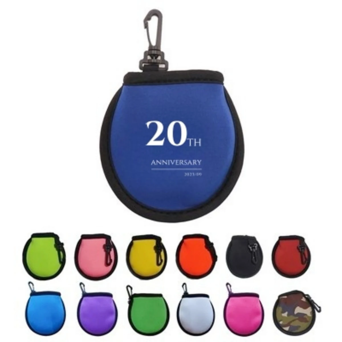 Pocket Golf Ball Washer Pouch With Keychain 1