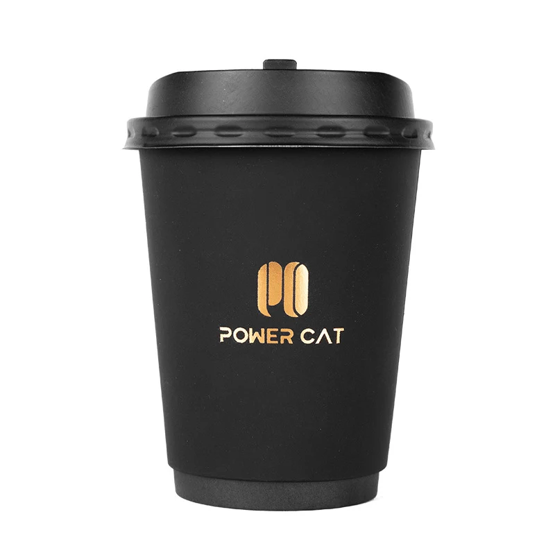 12OZ Foil Stamping Coffee Paper Cup 1