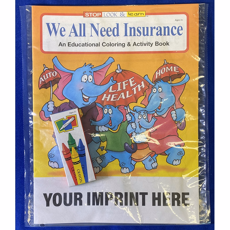 COLORING SET - We All Need Insurance Coloring Book Fun Pack