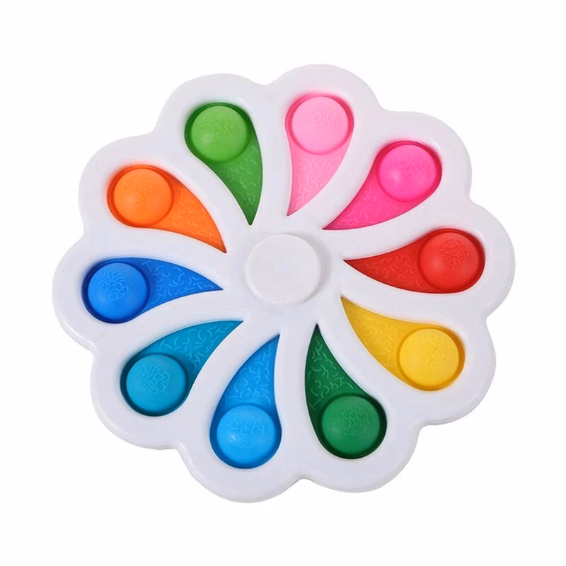 Colorful Fidget Spinner Push Pop Bubble Toy
