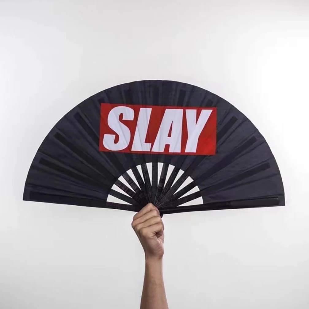 10"Plastic Frame Crafted Folding Fan 1