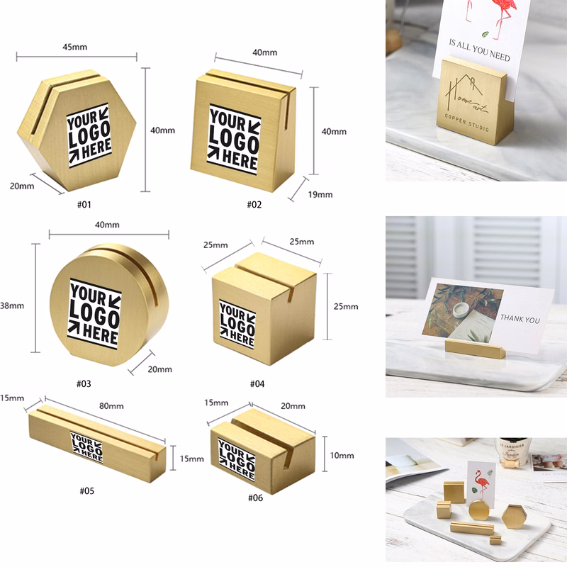 Brass Card Stand Display Holder