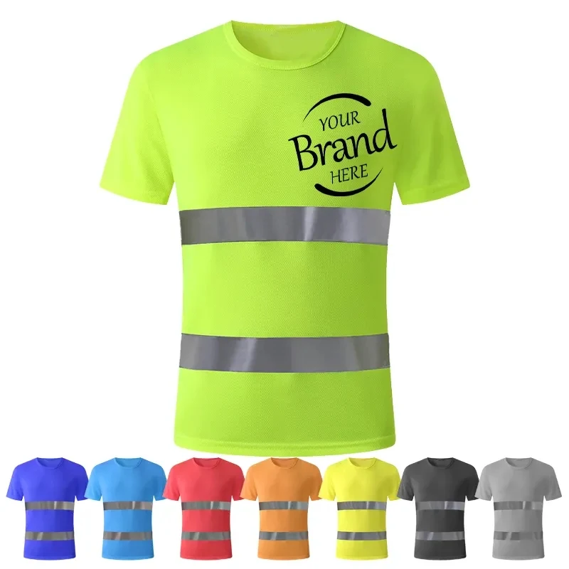 High Visibility Safety T Shirts Short Sleeve Customize Logo 1