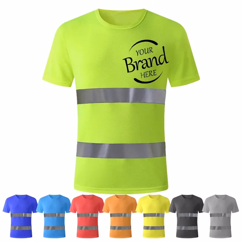 High Visibility Safety T Shirts Short Sleeve Customize Logo