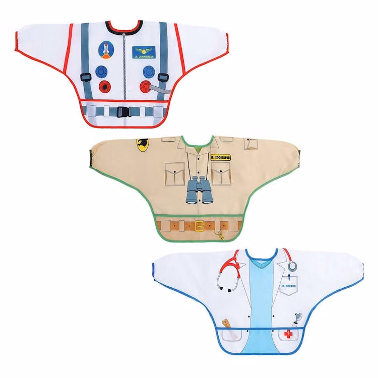Baby Bib Smocks - Food & Fun Characters with Sleeves