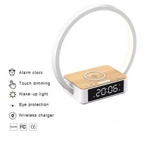 Bedside Table Lamp, WILIT Touch Lamp with Alarm Clock 1