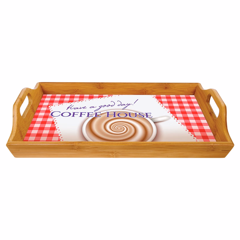 16 1/2" x 9 3/4" Bamboo Serving Tray  (Insert/Plate not included)