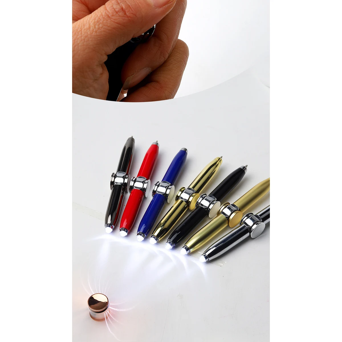Metal Stress Relief Toy Gyroscope Rotating Pen 1