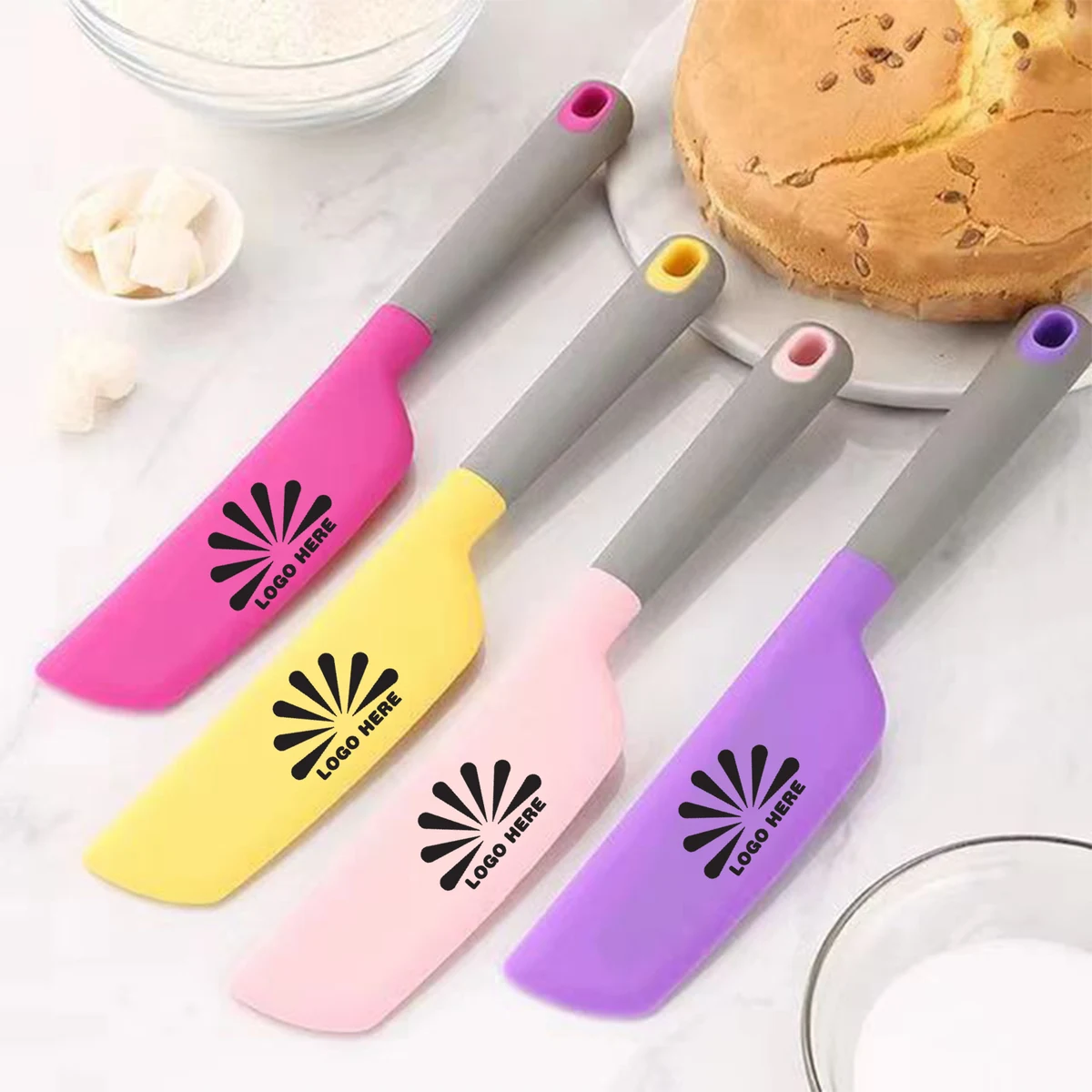 Custom-Logo Silicone Cake Decorating Spatula 1