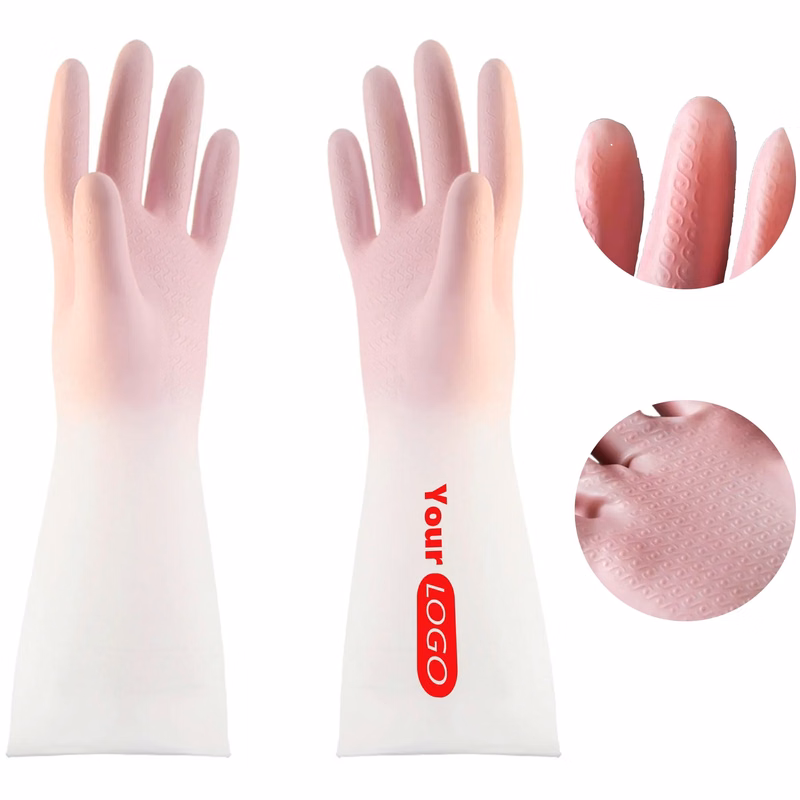 Pvc Latex Waterproof Thin Rubber Dishwashing Gloves
