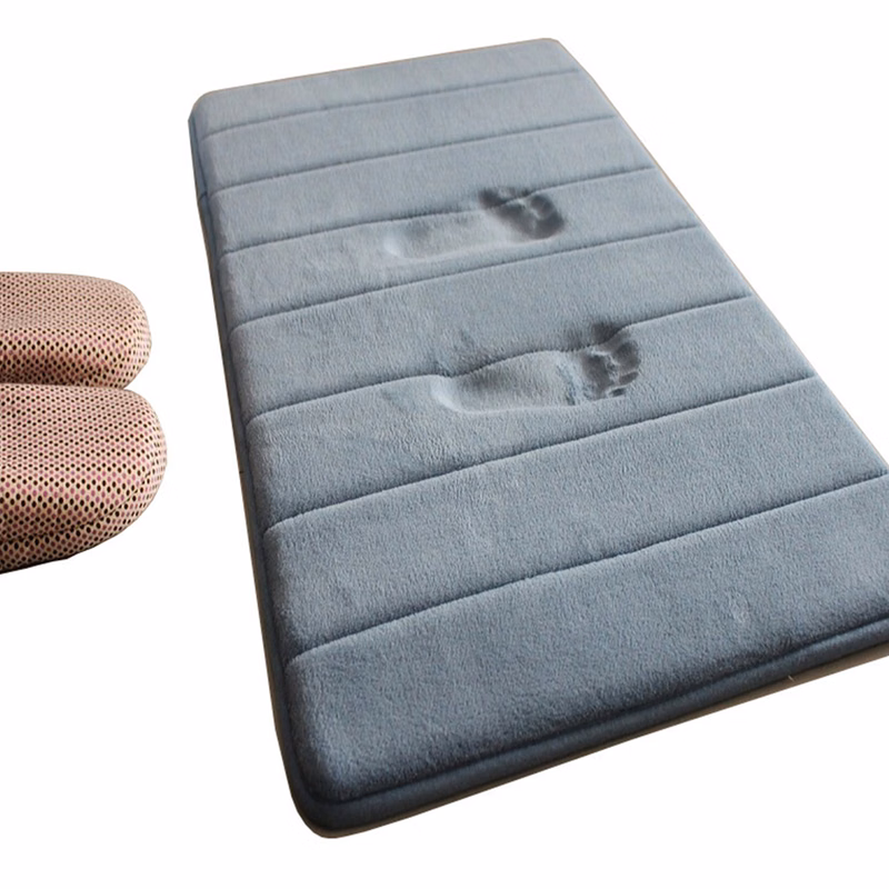Bathroom nonslip plush carpet absorbent floor mat