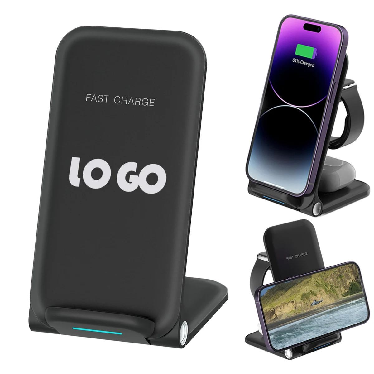 3 in 1 Foldable Magnetic Wireless Fast Charging Station 1