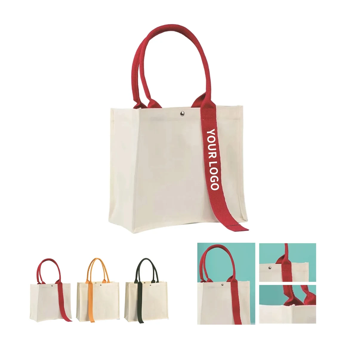 Canvas Organizer Tote, custom tote bag with logo imprint 1