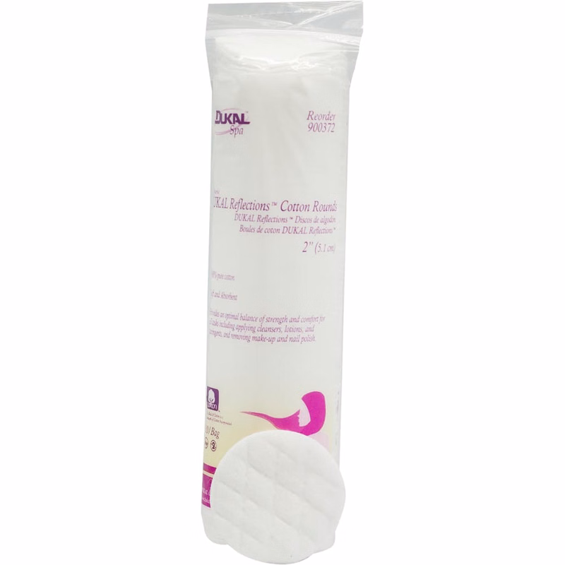 2" Cotton Rounds - 80 Count Non-sterile White