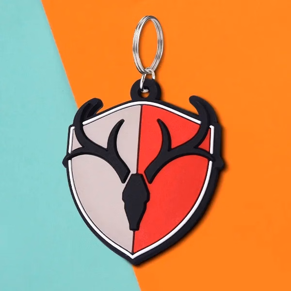 0.75" Custom 2D PVC Keychain