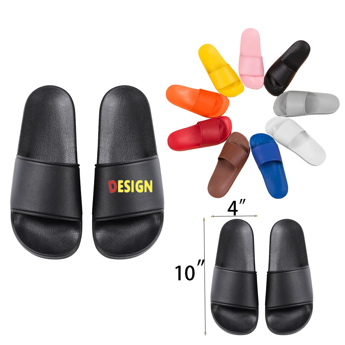 Durable PVC Slip-On Slide Sandals 1