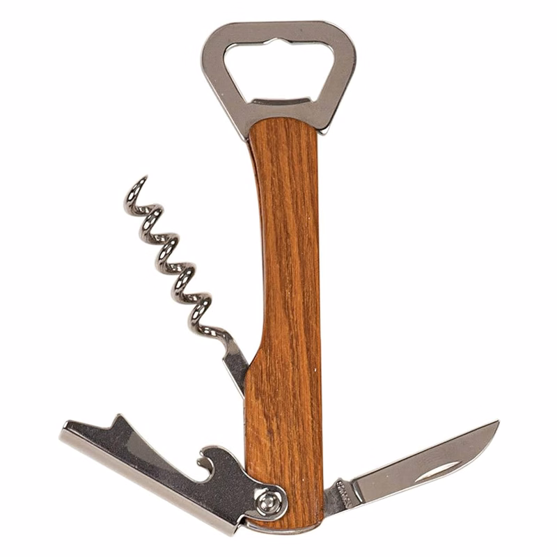 Wooden Bottle Opener & Wine Corkscrew