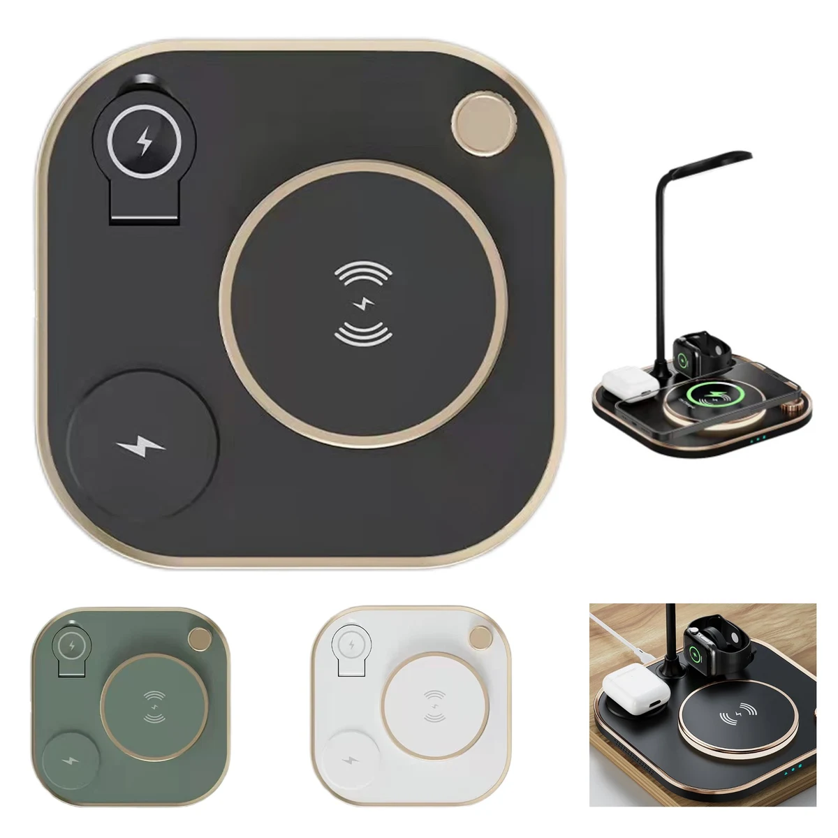 3-In-1 Wireless Charger W/ Desk Lamp 1