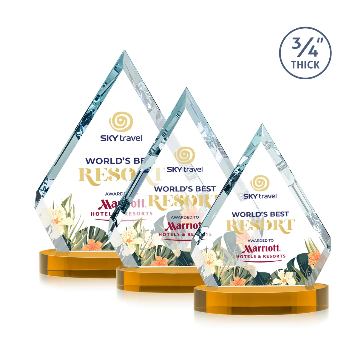 Apex VividPrint™ Award on Alberton Base - Amber 1