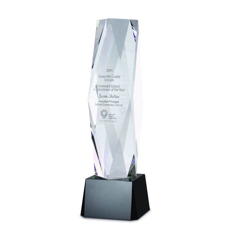 10" Crystal Award-Monarch