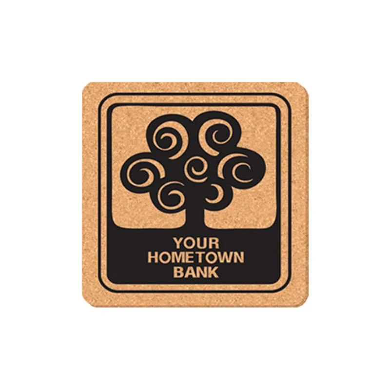 Coaster - 5" Square Cork Coasters 1