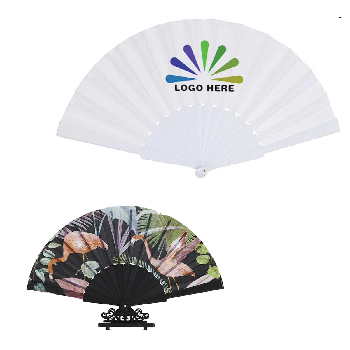 Customizable Oxford Cloth Folding Fan 1