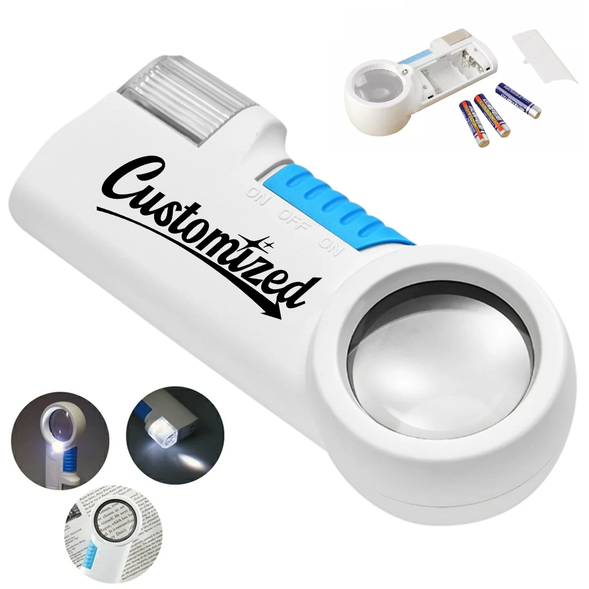 LED Lighted Handheld Magnifier with Ergonomic Grip 1