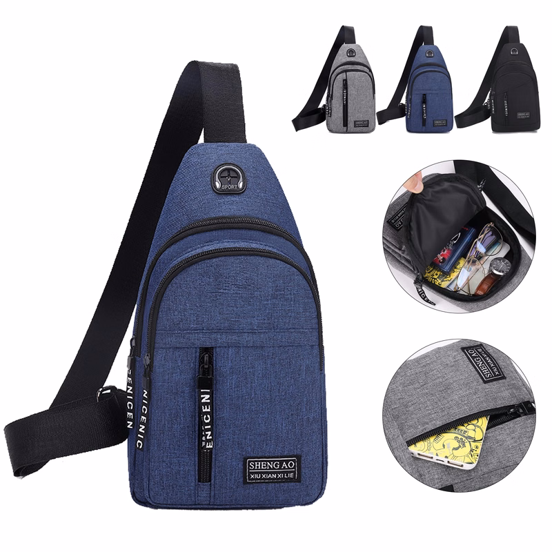 Oxford Shoulder Bag w/ USB Charging Port