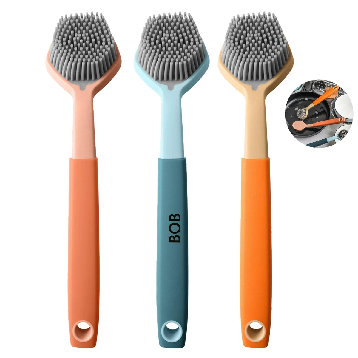 Kitchen Silicone Decontamination Cleaning Brush 1