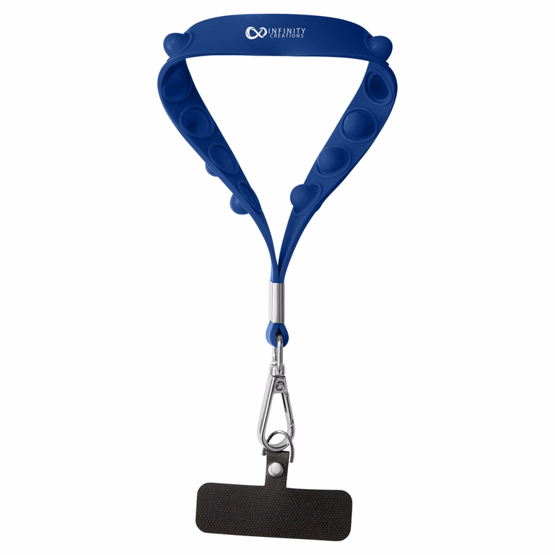 Push Pop Wrist Strap Keychain With Phone Holder