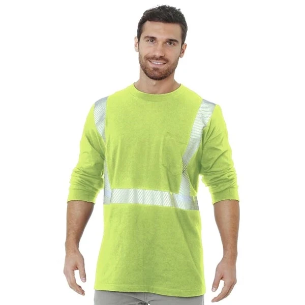 Hi-Visibility 50/50 Pocket L/S Crew Tee 1