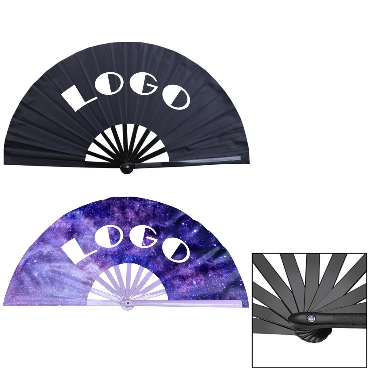 Plastic Ribs Fabric Fan 1