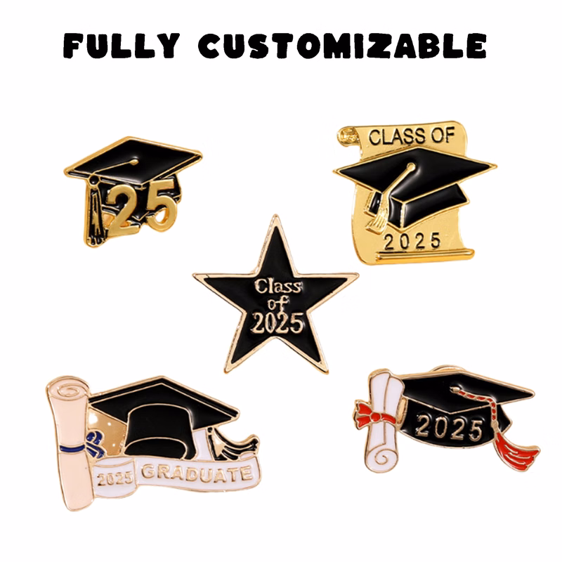 Customizable Class of 2025 Graduation Pins