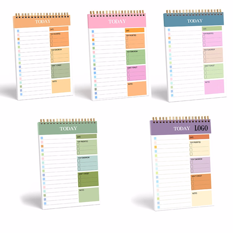 Planner Schedule Time Management Sticky Notes Coil Book